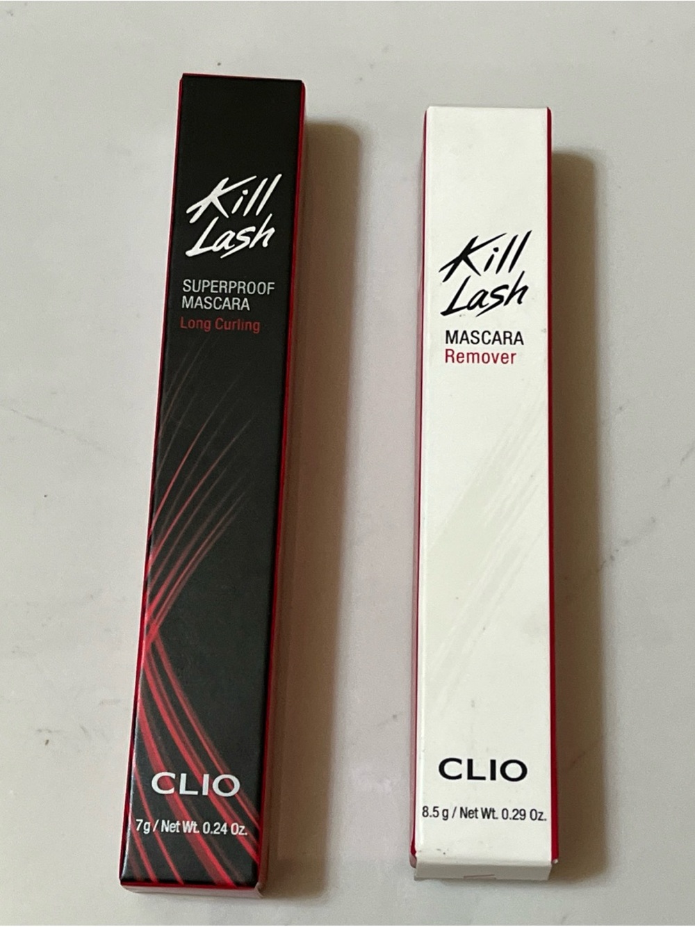 Clio kill lash superproof mascara long curling and mascara remover